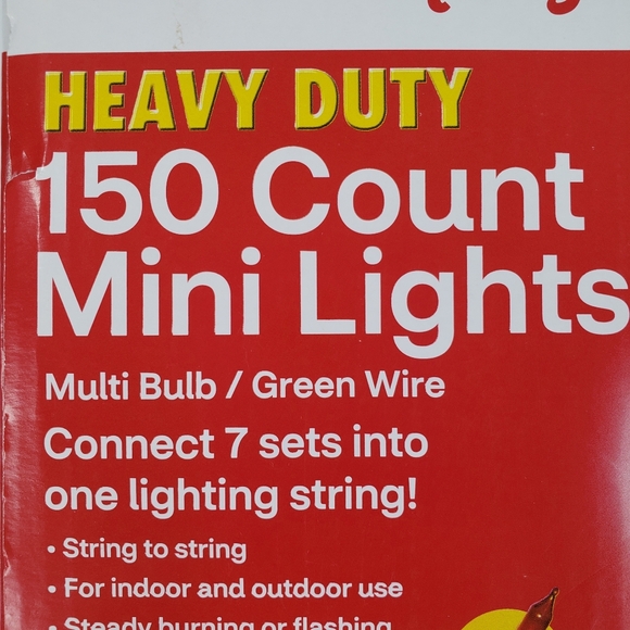 Merry Brite Multi Color Mini Lights 150 Count Heavy Duty String Lights 34 feet - Picture 7 of 8